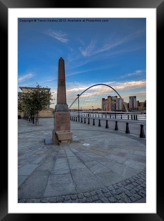 Newcastle Quayside Framed Mounted Print by Trevor Kersley RIP