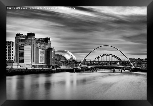 Tyne Bridges, Baltic & Sage Framed Print by David Preston