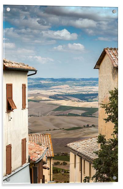 Tuscany through the houses Acrylic by Stephen Mole