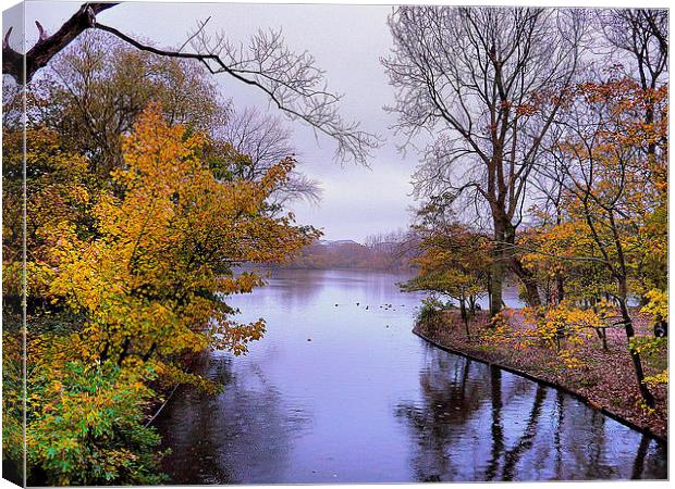Autumn in the Park Canvas Print by Lilian Marshall