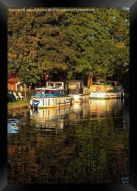 Lancaster Canal Reflections Framed Print by Jason Connolly