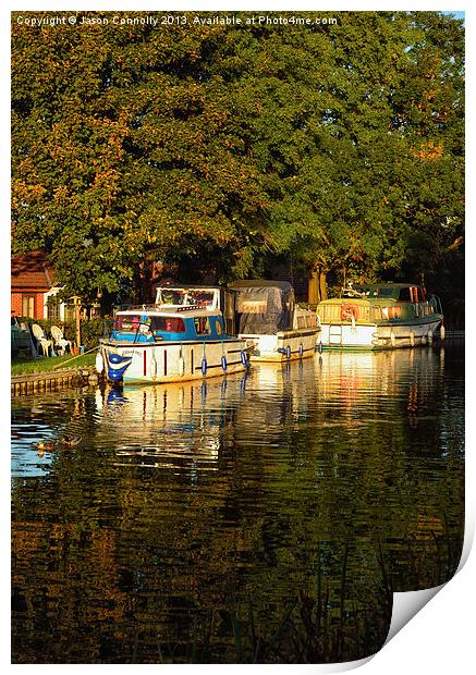 Lancaster Canal Reflections Print by Jason Connolly