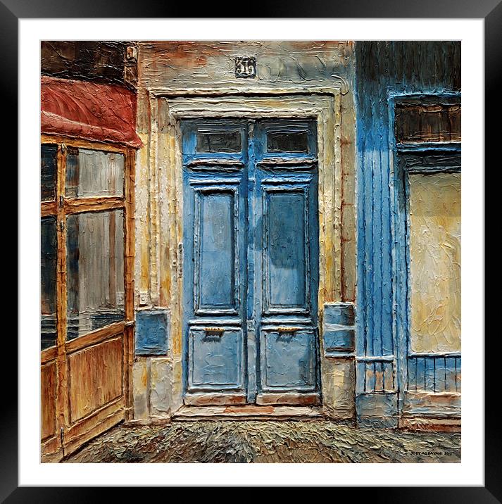 Parisian Door No.36 Framed Mounted Print by Joey Agbayani