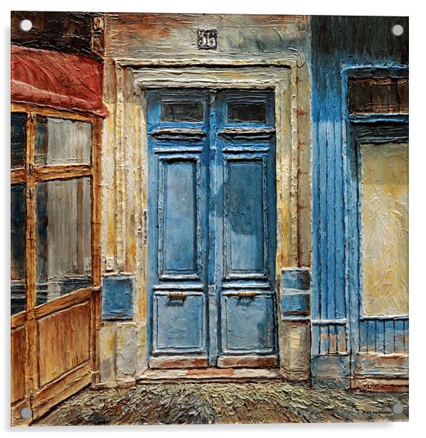 Parisian Door No.36 Acrylic by Joey Agbayani