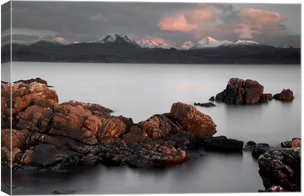 The Beinn Mountains From Gairloch Canvas Print by Steve Glover