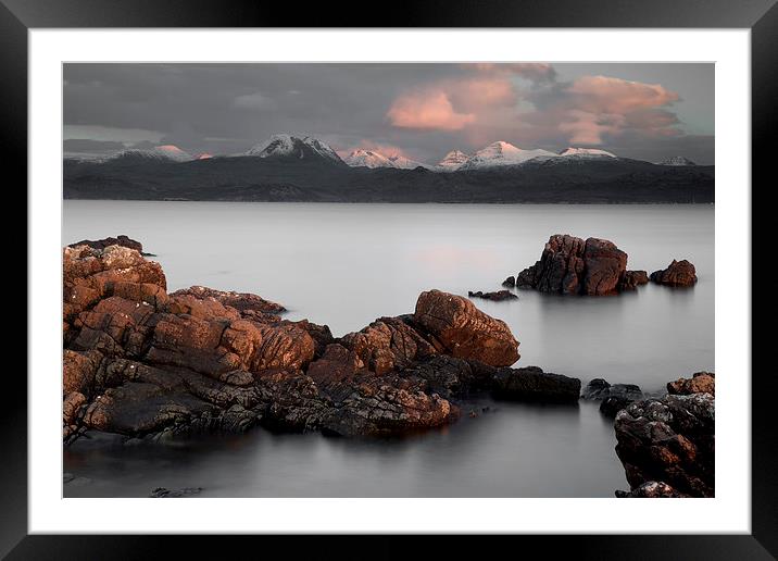 The Beinn Mountains From Gairloch Framed Mounted Print by Steve Glover