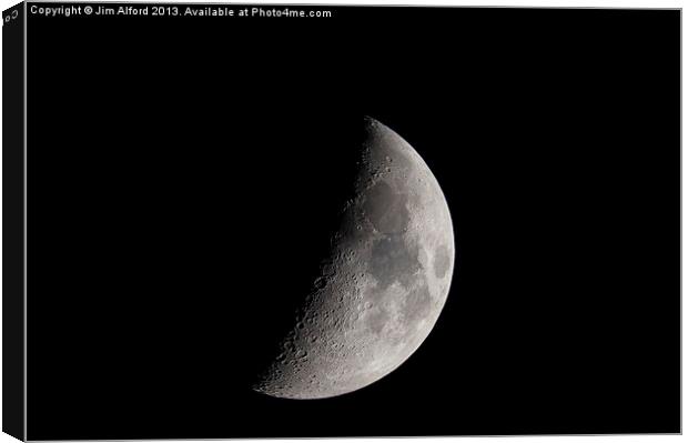 Crescent Moon Canvas Print by Jim Alford