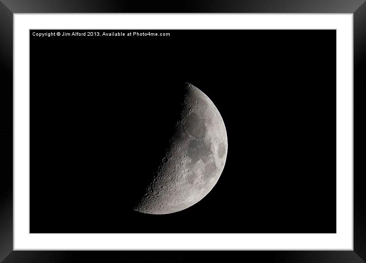 Crescent Moon Framed Mounted Print by Jim Alford