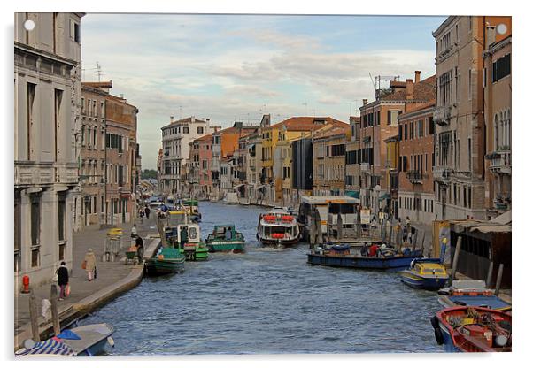 Cannaregio Canal Acrylic by Tony Murtagh