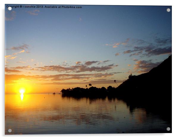 sunset on Tahiti Acrylic by uk crunch