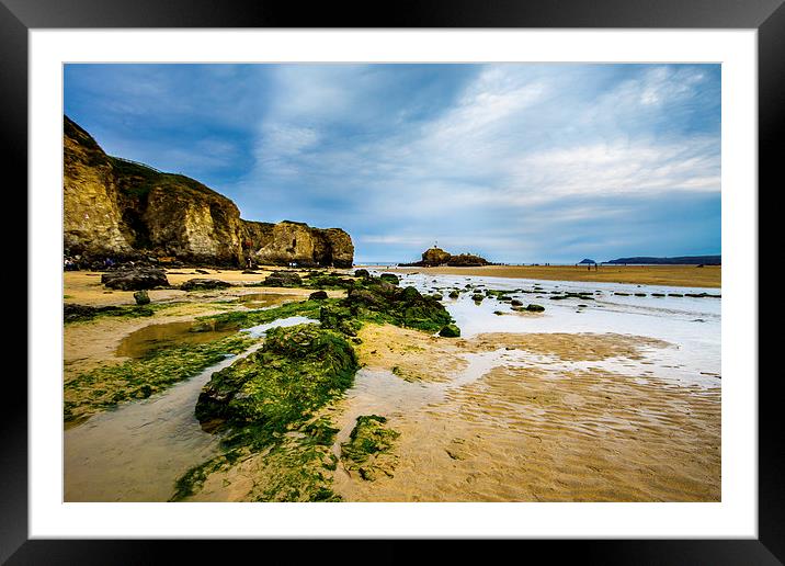 Perranporth Beach Framed Mounted Print by Oxon Images