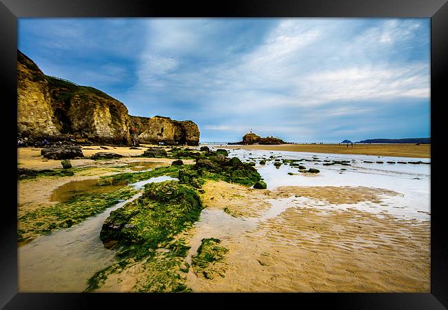 Perranporth Beach Framed Print by Oxon Images