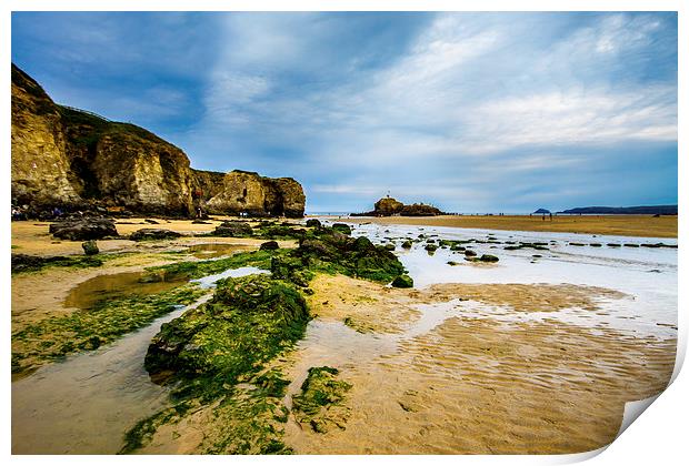 Perranporth Beach Print by Oxon Images