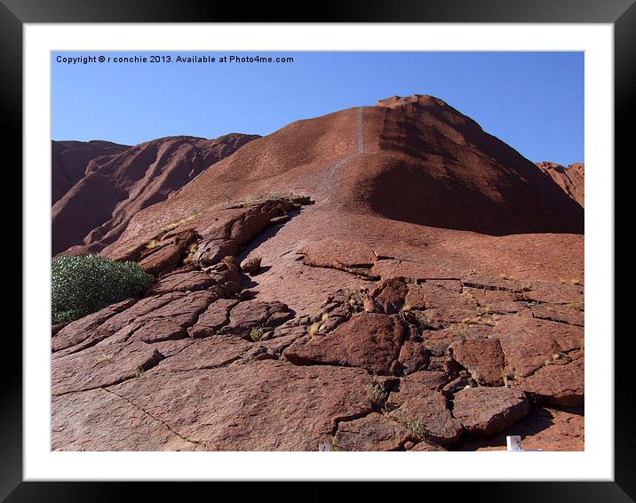 Route up Uluru Framed Mounted Print by uk crunch