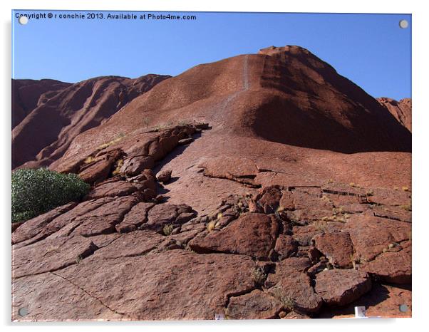 Route up Uluru Acrylic by uk crunch