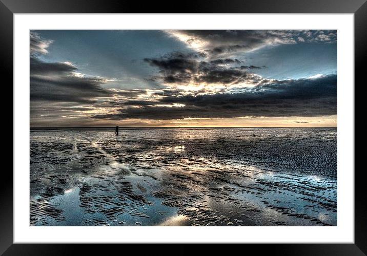 Dusk on the beach at St Annes-on-Sea Framed Mounted Print by Peter McCormack
