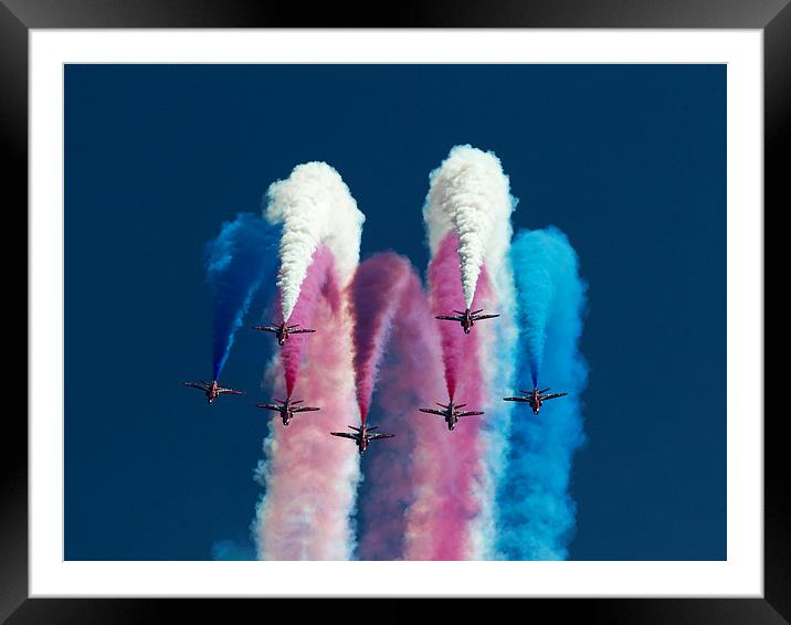 Red White and Blue Framed Mounted Print by Keith Campbell
