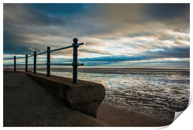 St Annes Beach From the Promenade Print by Peter McCormack