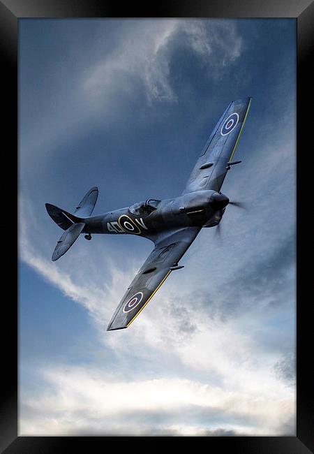 Supermarine Spitfire Pass Framed Print by J Biggadike
