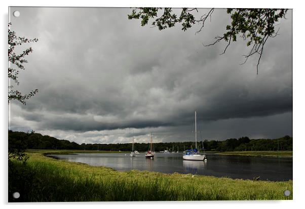 Stormy skys over Beaulieu river Acrylic by Dan Ward