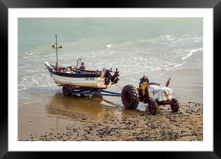 Fishing boat at Overstrand Framed Mounted Print by Stephen Mole