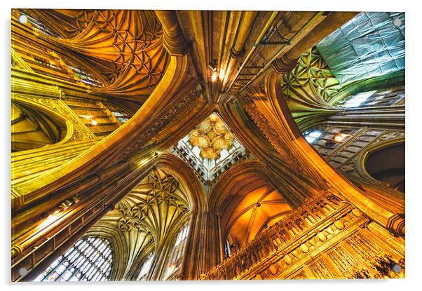 Canterbury Cathedral Acrylic by Gilbert Hurree