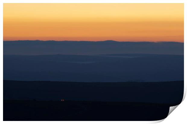 Dartmoor on the Horizon Print by Pete Hemington