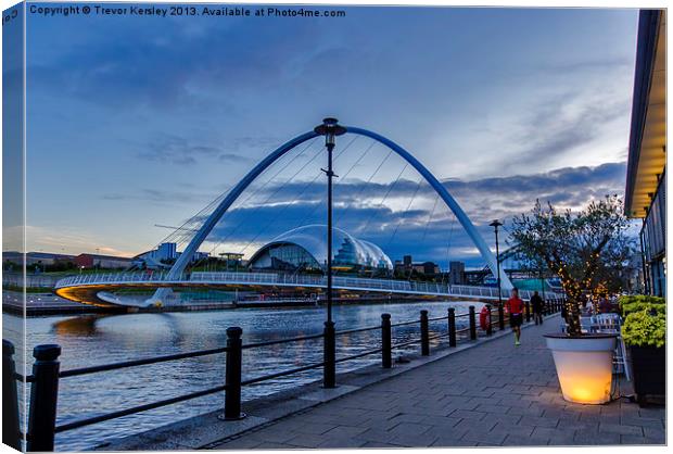 Evening on the Quayside Canvas Print by Trevor Kersley RIP