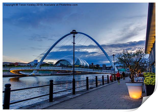 Evening on the Quayside Print by Trevor Kersley RIP