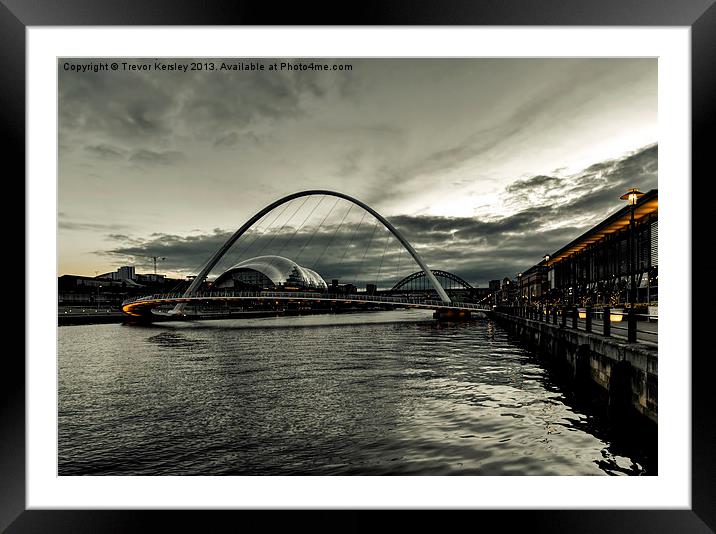 Quayside Evening Framed Mounted Print by Trevor Kersley RIP