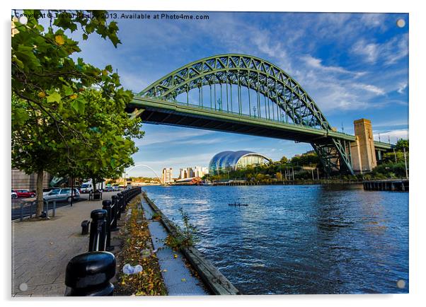The Tyne Bridge Acrylic by Trevor Kersley RIP