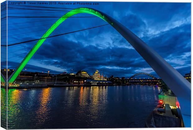 Towards the Sage River Tyne Canvas Print by Trevor Kersley RIP