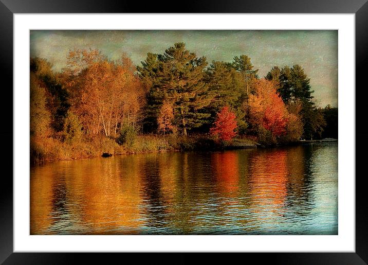 Sunset on the Lake Framed Mounted Print by Mary Lane