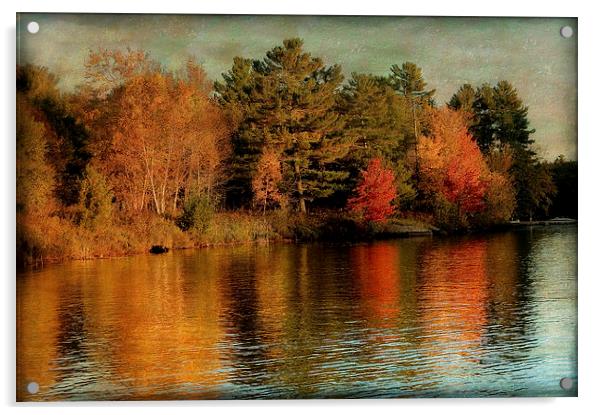 Sunset on the Lake Acrylic by Mary Lane