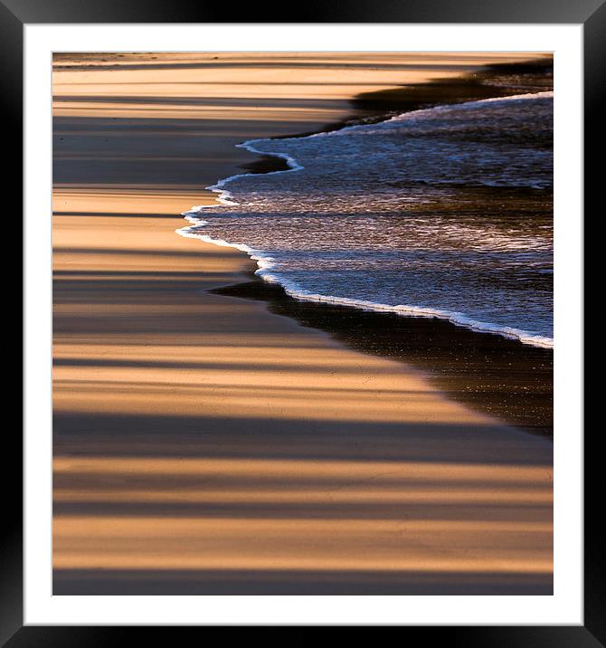 Beach Shadows Framed Mounted Print by Steven Ralser
