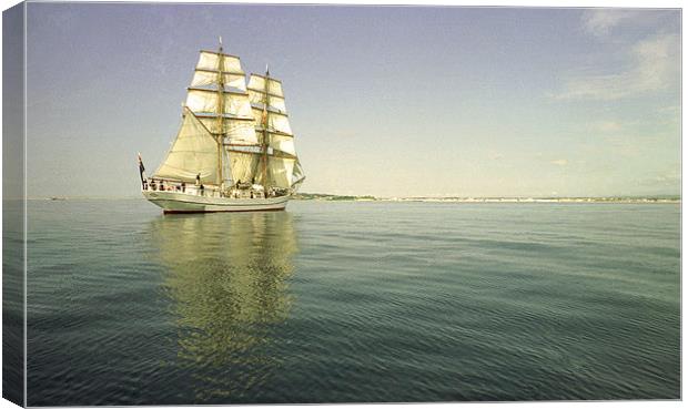 JST2179 T.S. Astrid off Weymouth Canvas Print by Jim Tampin