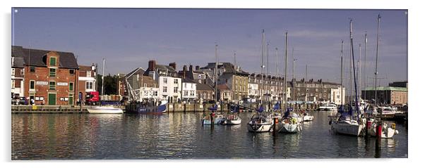 JST2576 Weymouth Harbour Acrylic by Jim Tampin