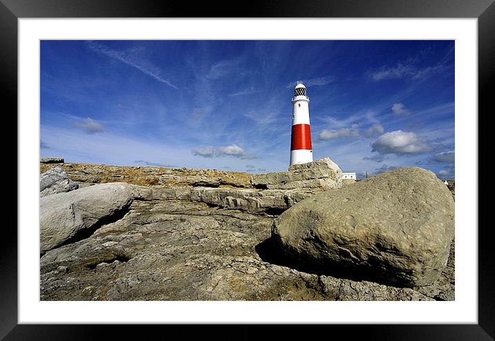 JST2577 Portland Lighthouse Framed Mounted Print by Jim Tampin