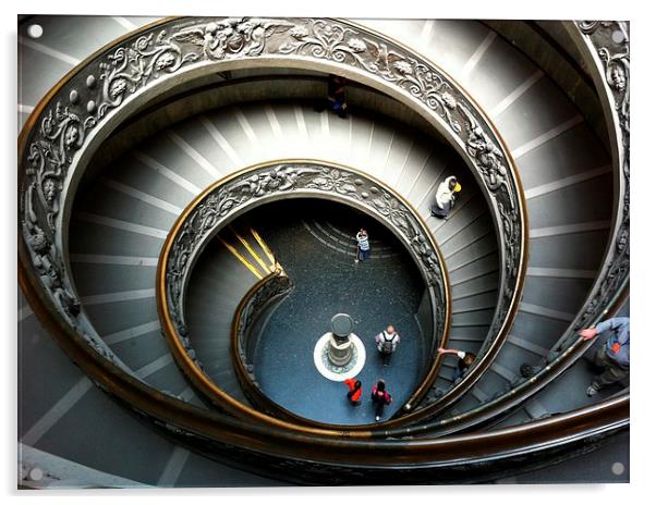 Vatican Spiral Staircase Acrylic by Graham Custance