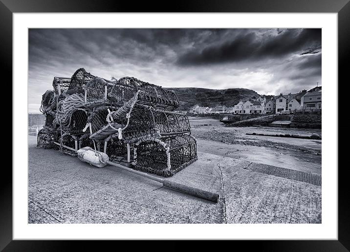 Stormy Staithes Harbour Framed Mounted Print by Gail Sparks