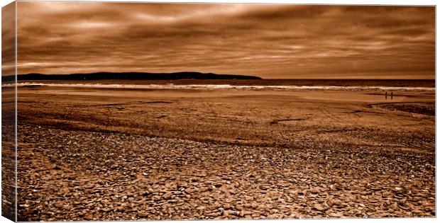 St Ives Sepia Canvas Print by Karl Butler