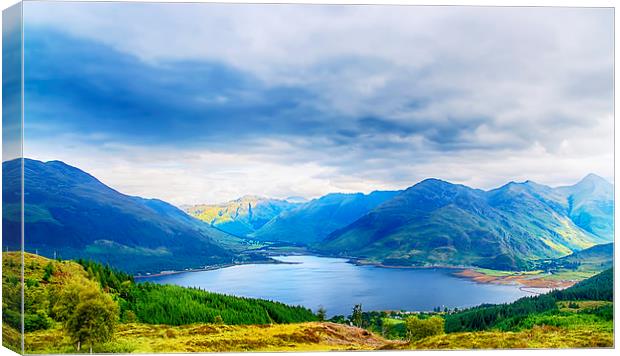 View from Bealach Ratagan to the Five Sisters of K Canvas Print by Chris Thaxter