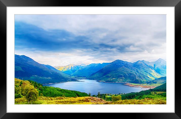 View from Bealach Ratagan to the Five Sisters of K Framed Mounted Print by Chris Thaxter