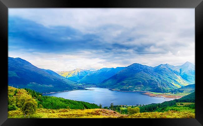 View from Bealach Ratagan to the Five Sisters of K Framed Print by Chris Thaxter