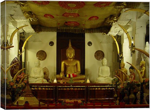 Temple of the Tooth Relic Canvas Print by colin chalkley