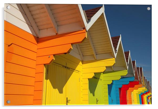 Scarborough Beach Huts 1 Acrylic by Martin Williams