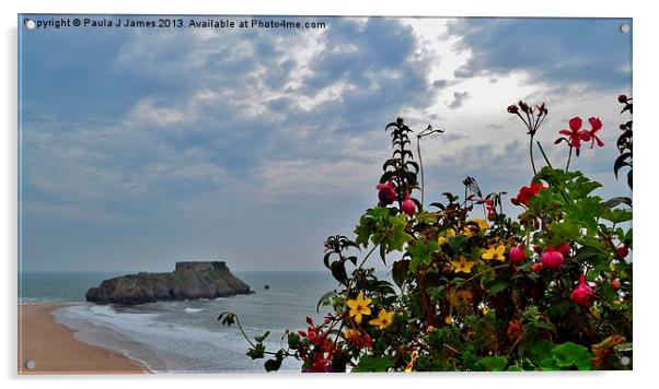 St Catherines Island, Tenby Acrylic by Paula J James