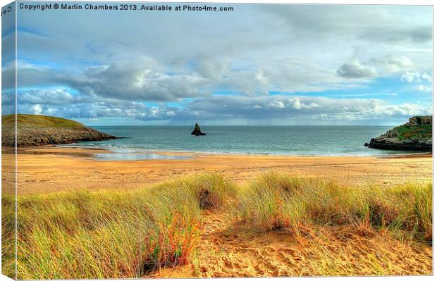 Broad Haven South, Pembrokeshire Canvas Print by Martin Chambers