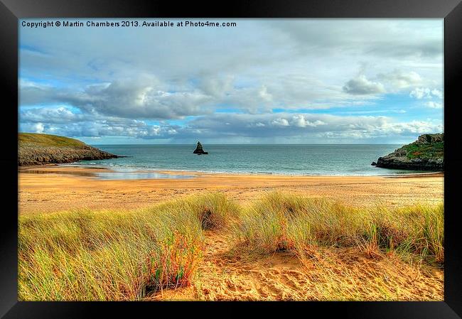 Broad Haven South, Pembrokeshire Framed Print by Martin Chambers