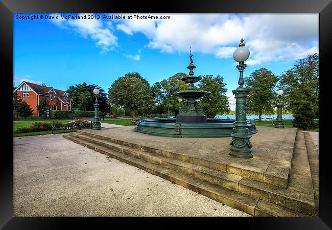 Victoria Fountain Lurgan Park Framed Print by David McFarland